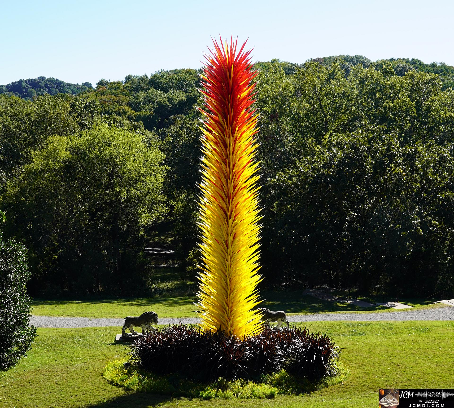 20200930 CheekWood Chihuly - Scarlet and Yellow Icicle Tower